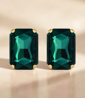 Bijoux de bouton Alma émeraude