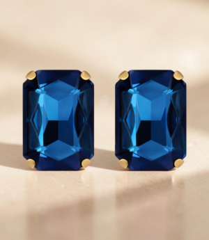Bijoux de bouton Alma saphir