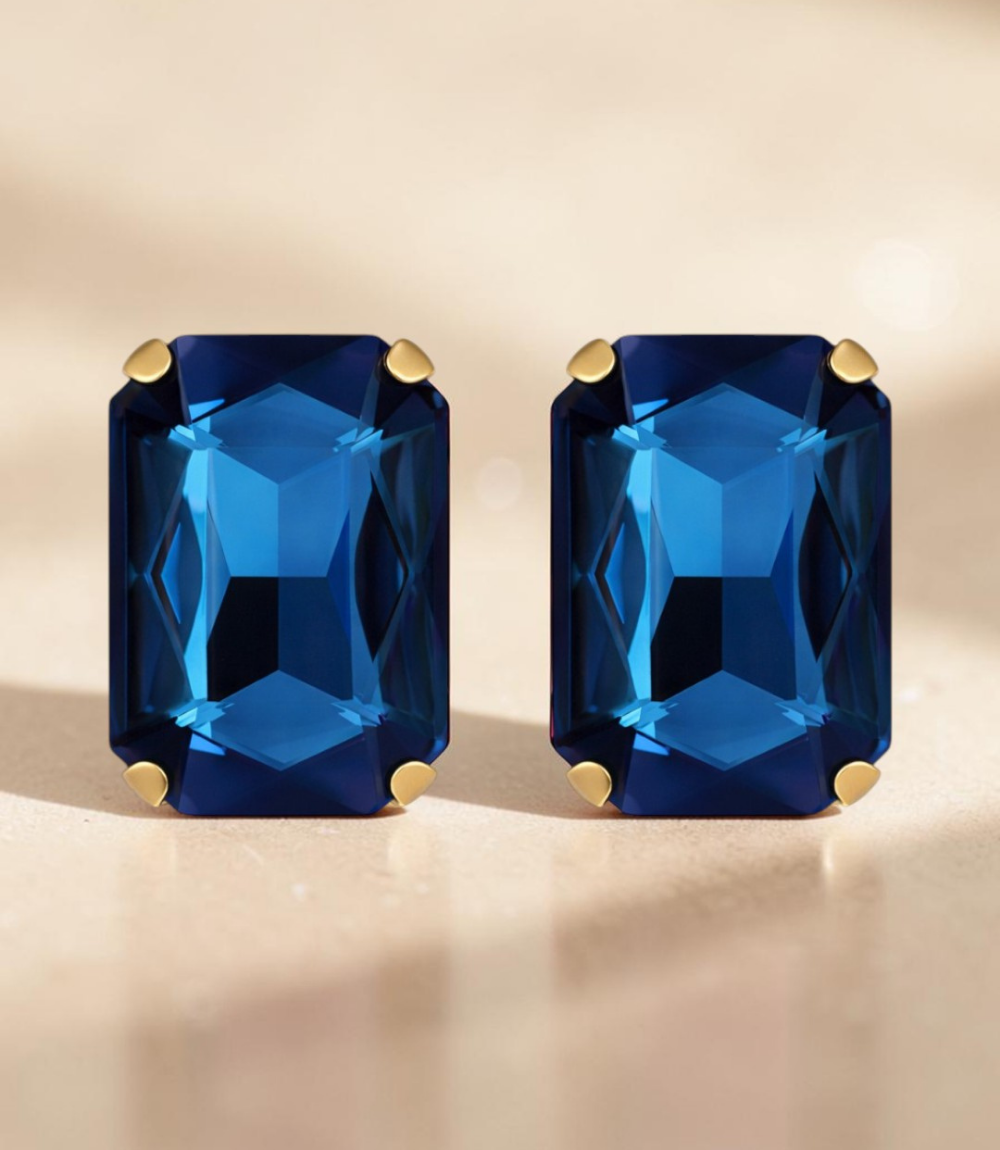 Bijoux de bouton Alma saphir