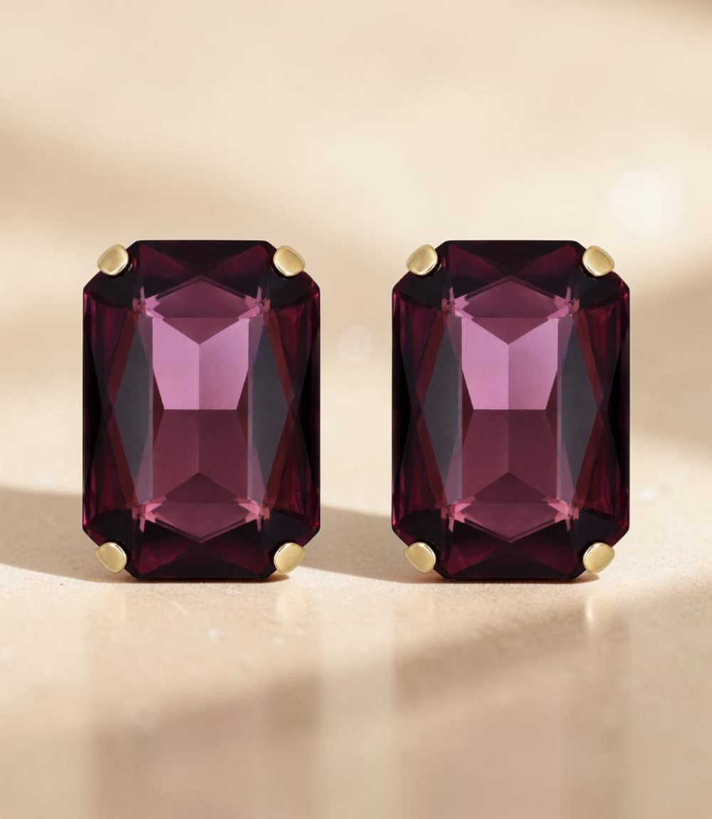 Bijoux de bouton Alma grenat