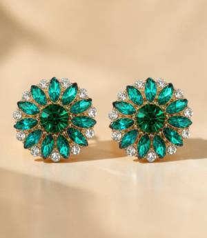 Bijoux de bouton Mira émeraude