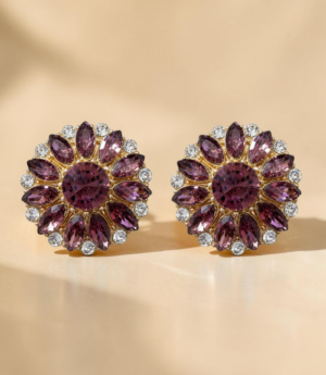 Bijoux de bouton Mira grenat