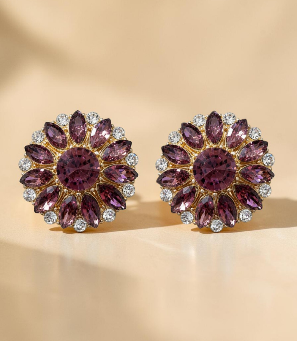 Bijoux de bouton Mira grenat