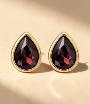 Bijoux de bouton Arya bordeaux