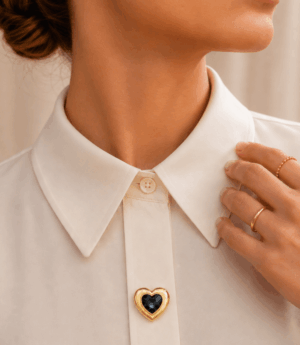 Bijoux de bouton Clotilde gris