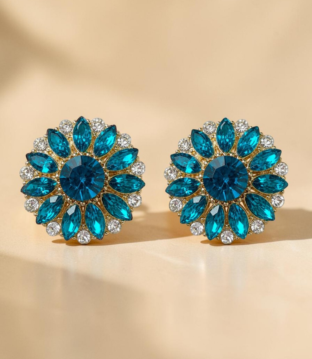 Bijoux de bouton Mira bleu