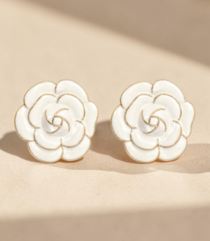 Bijoux de bouton Amara blanc