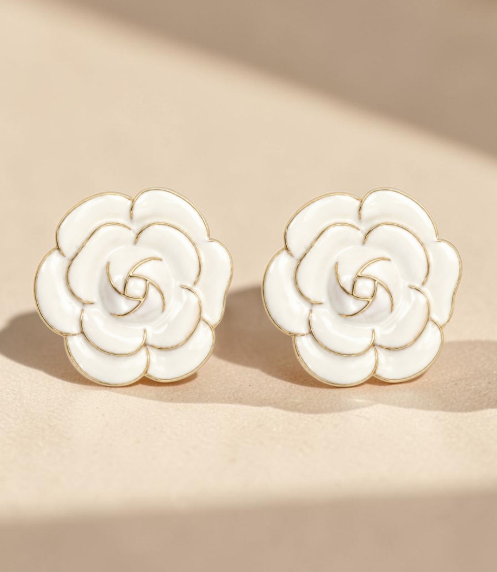 Bijoux de bouton Amara blanc